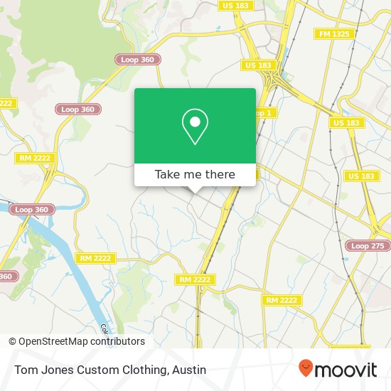 Tom Jones Custom Clothing map