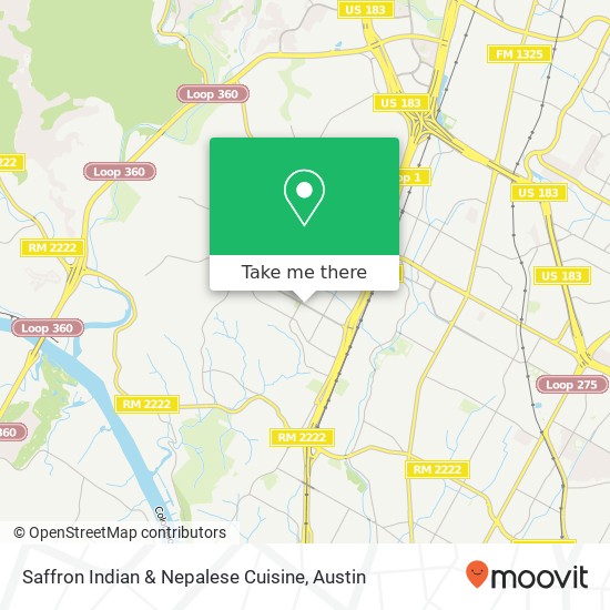 Mapa de Saffron Indian & Nepalese Cuisine