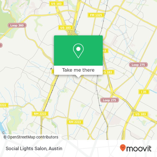 Social Lights Salon map