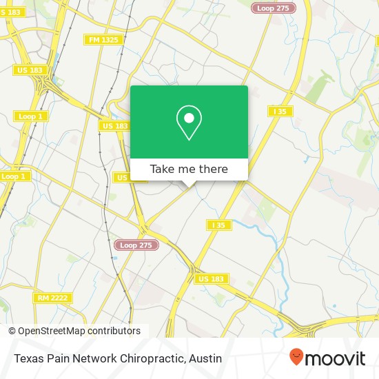 Mapa de Texas Pain Network Chiropractic