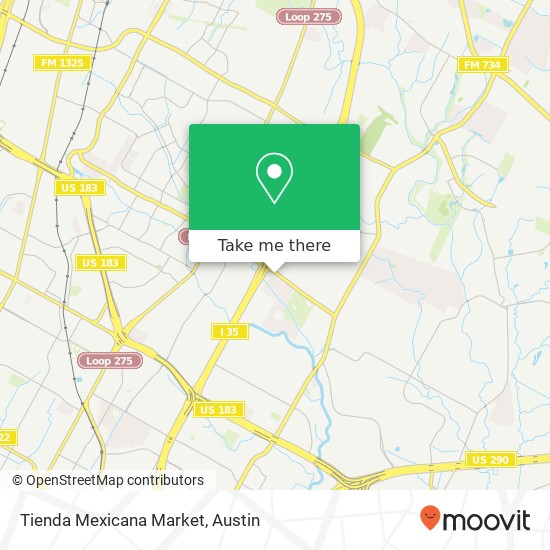 Mapa de Tienda Mexicana Market