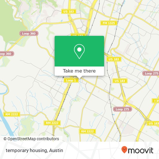 Mapa de temporary housing