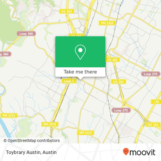 Toybrary Austin map