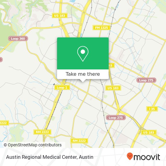 Mapa de Austin Regional Medical Center