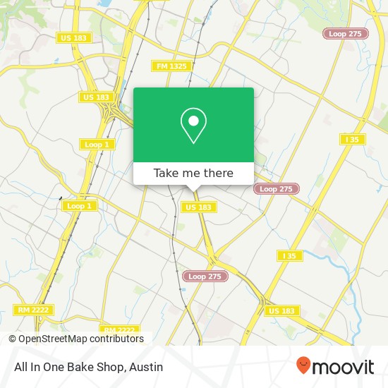 Mapa de All In One Bake Shop