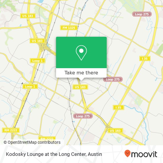 Kodosky Lounge at the Long Center map