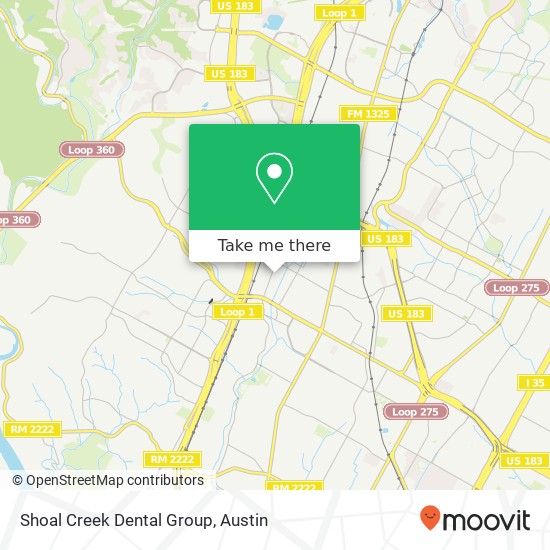 Shoal Creek Dental Group map