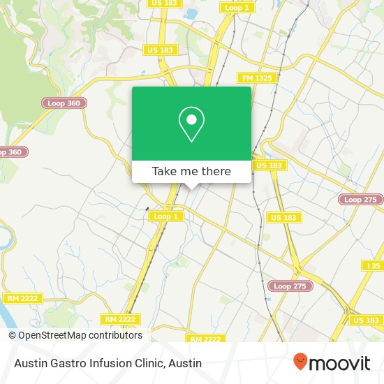 Austin Gastro Infusion Clinic map