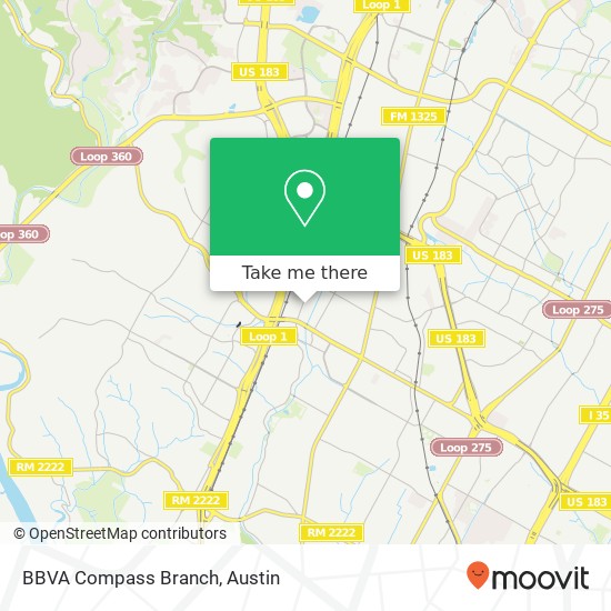 BBVA Compass Branch map