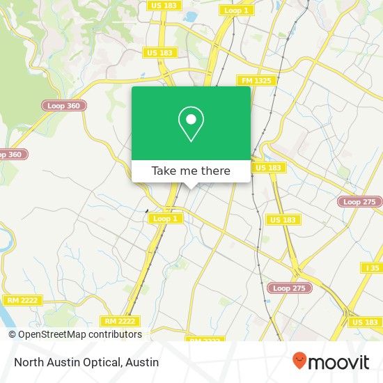 Mapa de North Austin Optical