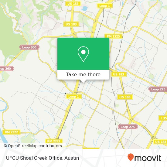 UFCU Shoal Creek Office map