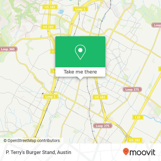 P. Terry's Burger Stand map
