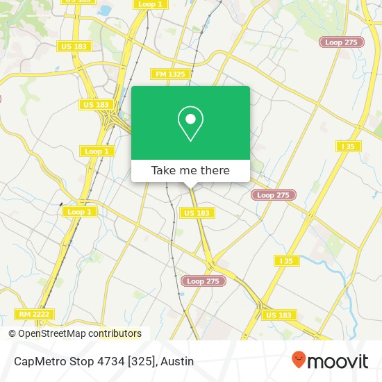 CapMetro Stop 4734 [325] map
