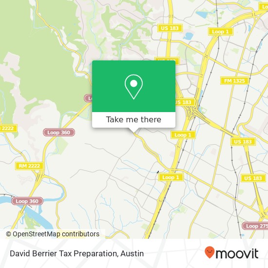 Mapa de David Berrier Tax Preparation