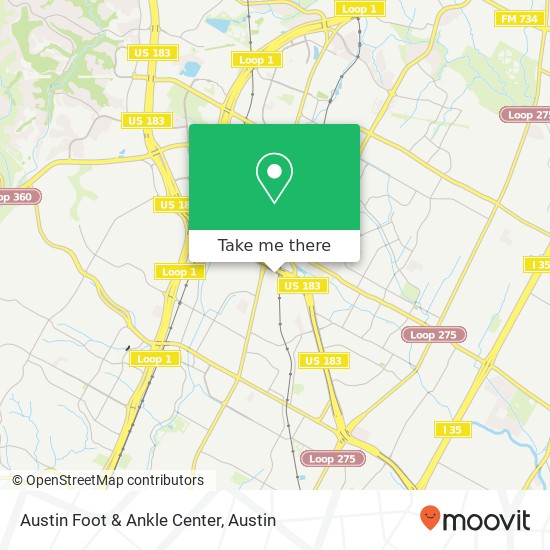 Mapa de Austin Foot & Ankle Center