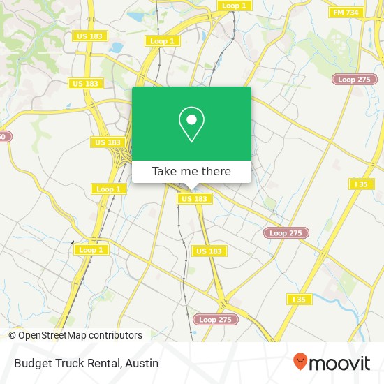 Budget Truck Rental map