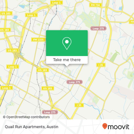 Mapa de Quail Run Apartments