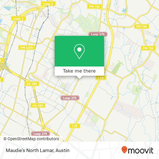 Maudie's North Lamar map
