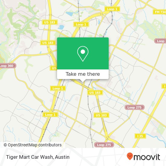 Mapa de Tiger Mart Car Wash