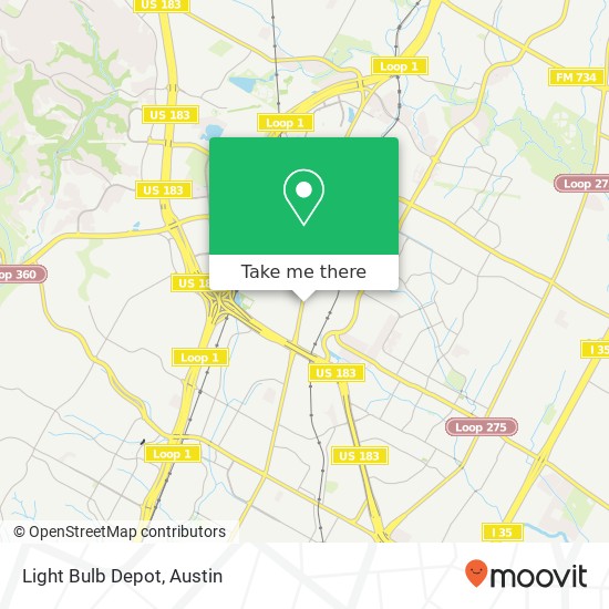 Mapa de Light Bulb Depot