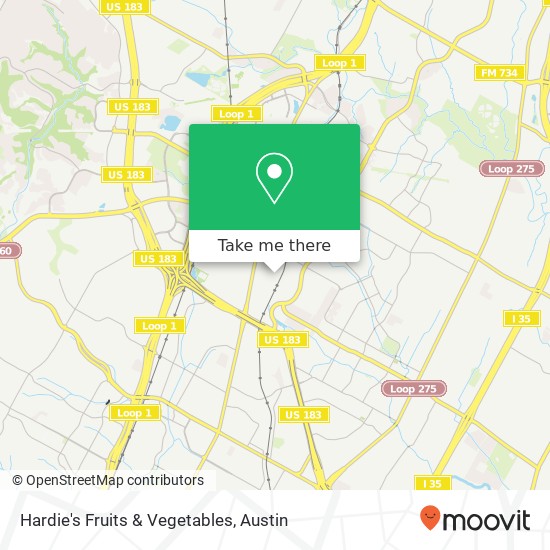 Mapa de Hardie's Fruits & Vegetables