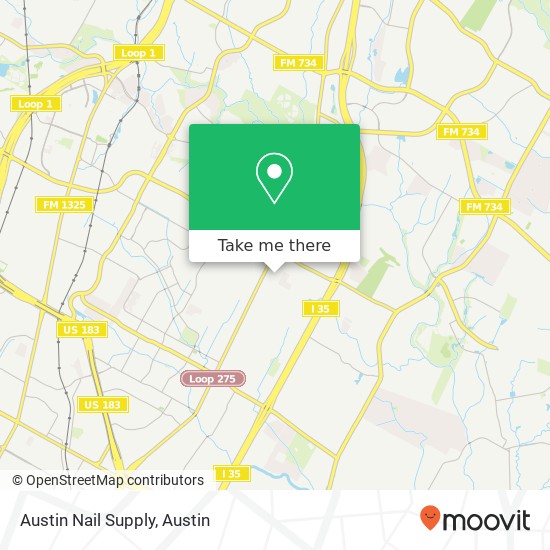 Austin Nail Supply map