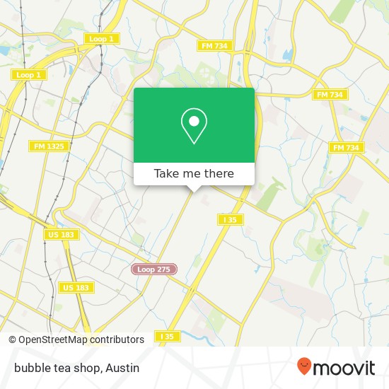 bubble tea shop map