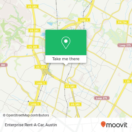 Mapa de Enterprise Rent-A-Car