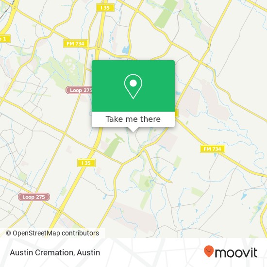 Austin Cremation map