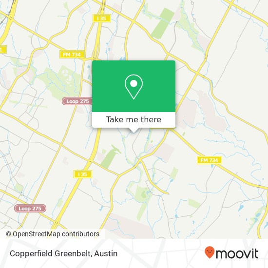 Copperfield Greenbelt map