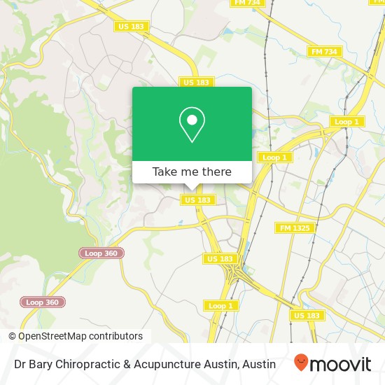 Dr Bary Chiropractic & Acupuncture Austin map