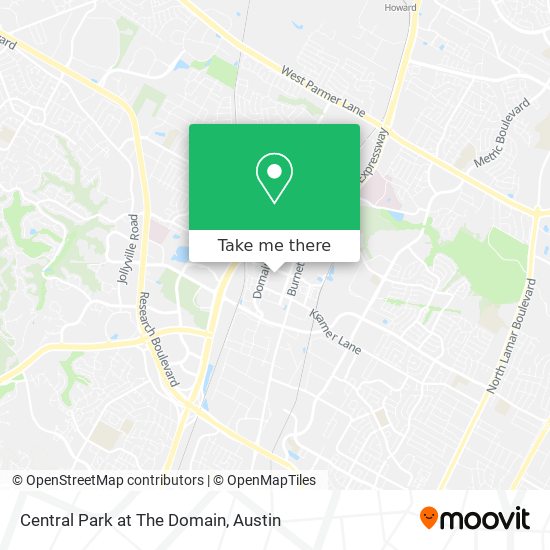 Central Park at The Domain map