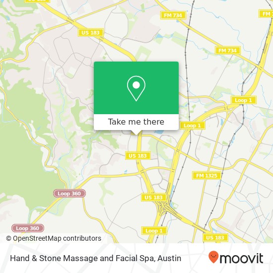 Mapa de Hand & Stone Massage and Facial Spa