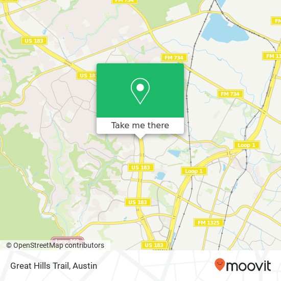 Great Hills Trail map