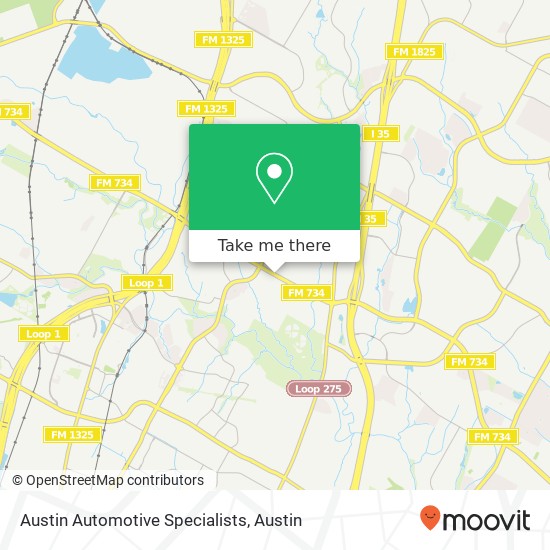 Austin Automotive Specialists map