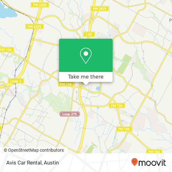 Avis Car Rental map