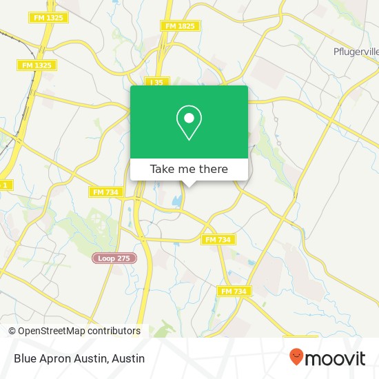 Mapa de Blue Apron Austin