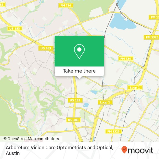 Arboretum Vision Care Optometrists and Optical map