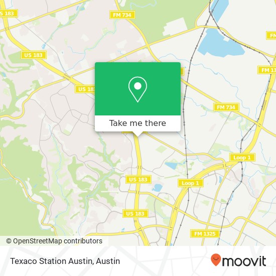 Texaco Station Austin map