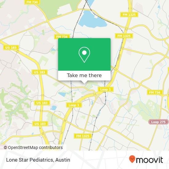 Lone Star Pediatrics map