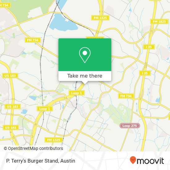 P. Terry's Burger Stand map