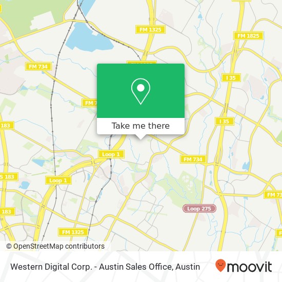 Mapa de Western Digital Corp. - Austin Sales Office