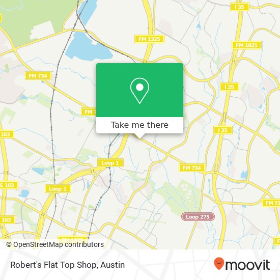 Robert's Flat Top Shop map