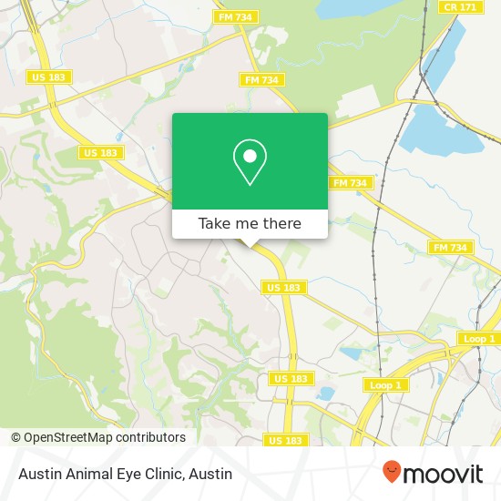Mapa de Austin Animal Eye Clinic