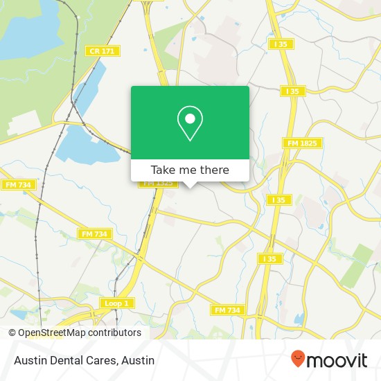 Austin Dental Cares map