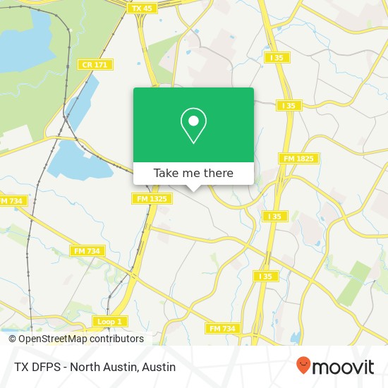 Mapa de TX DFPS - North Austin