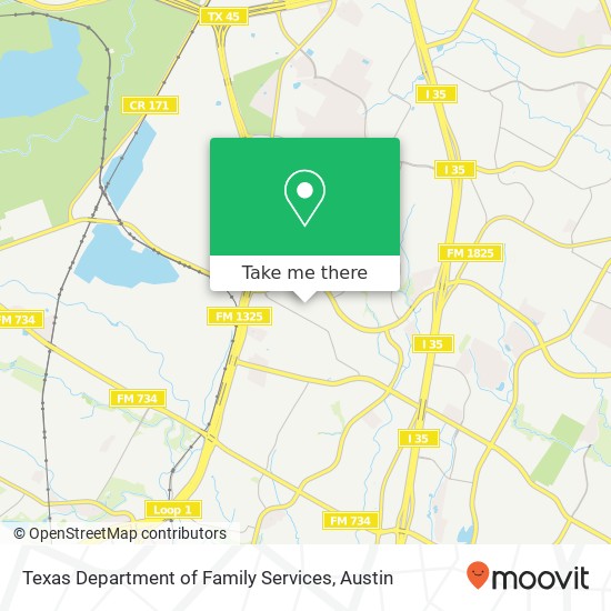 Texas Department of Family Services map