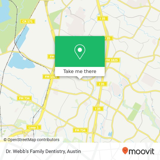 Mapa de Dr. Webb's Family Dentistry