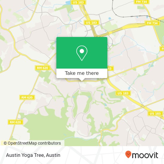 Mapa de Austin Yoga Tree