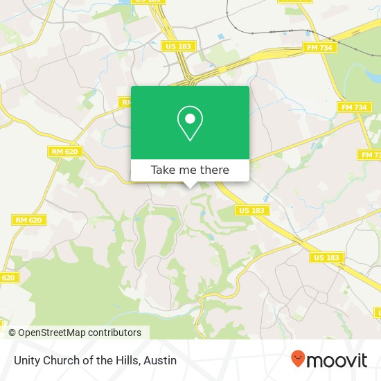 Unity Church of the Hills map